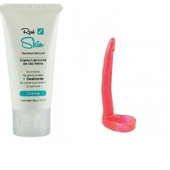 Kit hot finger "L" rojo con crema anal