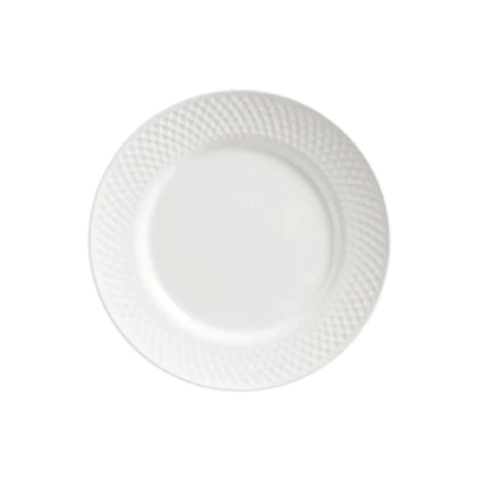 Conjunto 6 Pratos Sobremesa Satin White Acetinado Alleanza 21cm