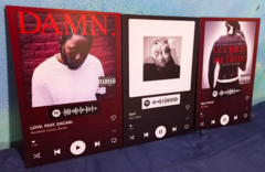 3 Cuadros Spotify Personalizados 30x20 - BF Cuadros