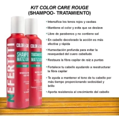 SHAMPOO Y TRATAMIENTO COLOR & CARE ROUGE 300 Ml - comprar en línea