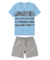 Pijama Juvenil Menino Folhas Gola V