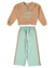 CONJUNTO INFANTIL MENINA WIDE LEG EM MOLETINHO MALWEE KIDS MARROM