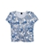 Blusa Juvenil Menina Com Estampa Folhagem AZUL