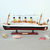 Miniatura de barco de madeira com alças para decoração, barco final para sala - Blanche