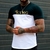 Camiseta de manga curta com decote em O masculina, top com letra rei, roupa casu - comprar online