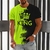 Camiseta de manga curta com decote em O masculina, top com letra rei, roupa casu - loja online