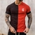 Camiseta de manga curta com decote em O masculina, top com letra rei, roupa casu na internet