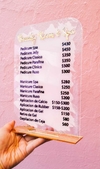LETRERO DE PRECIOS
