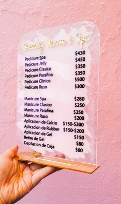 LETRERO DE PRECIOS
