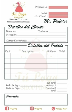 BLOCK NOTAS DE REMISIÓN - tienda en línea