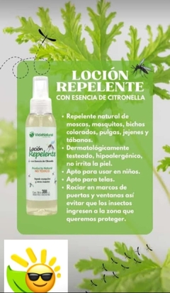 Locion repelente con esencia de citronella