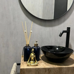 Kit lavabo azul marinho