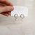 Aros circulo con perla - Cruz handmade