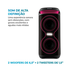 Caixa Amplificada AIWA Party Box PB08, 160W, Conexão USB, Bluetooth, RGB, AWS-PB-08 Sim - loja online