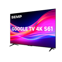 Smart TV LED 4K UHD 50" SEMP, Google Assistente, design sem bordas na internet