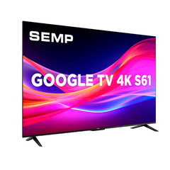 Smart TV LED 4K UHD 50" SEMP, Google Assistente, design sem bordas - Mais Informática