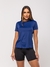 Camiseta Feminina Azul Marinho DryFit Manga Curta Academia - PATRA - Moda Fitness