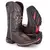 Bota Texana Country Delegada Masculina Couro Legítimo Bico Quadrado