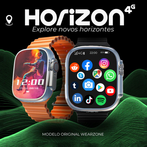 SmartWatch Horizon 4G Tela Amoled