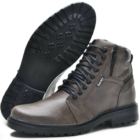 Coturno Bota Masculina Confortável Motoqueiro Roqueiro