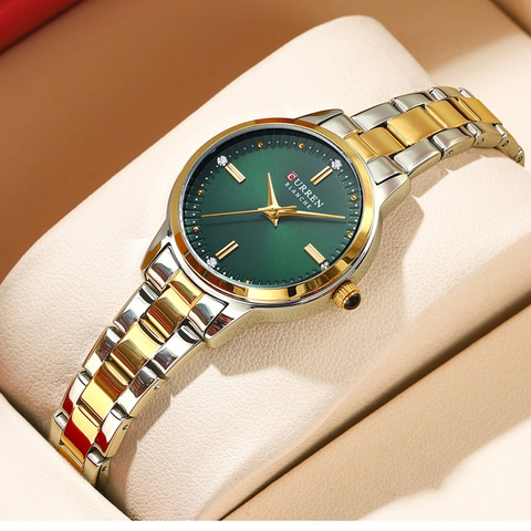 Relógio Feminino Curren Aço À Prova D'água Casual