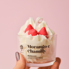 Vela mini decorare morango com chantilly - loja online