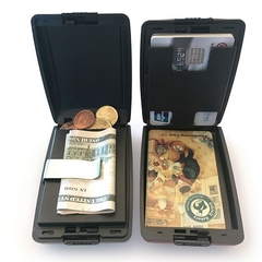 Funda rígida de Metal y aluminio 2021 para hombre y mujer, billetera con bloque