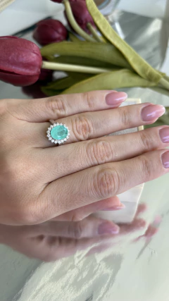 Anel oval cravação princesa colombiana - comprar online