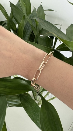 Pulseira elos fecho boia b.de ouro na internet