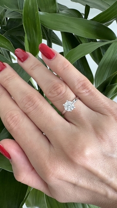 Anel solitário Moissanite 6 garras - comprar online