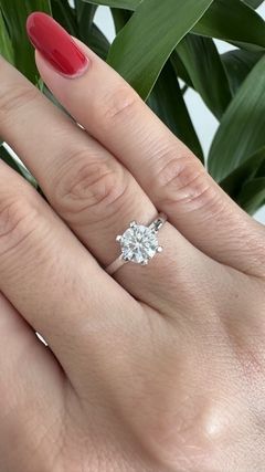 Anel solitário Moissanite 6 garras na internet
