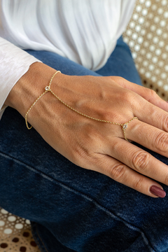 Pulseira Hand Chain Topázio Incolor - comprar online