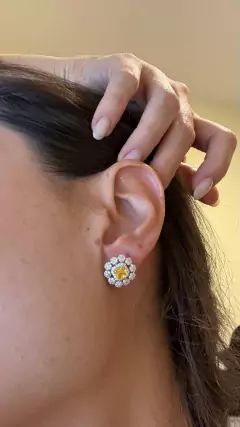 Brinco yellow fancy cravejado na internet