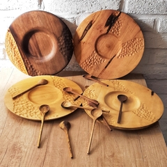Plato Intervenido - Koi Diseño en Madera
