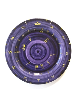 Prato Mapa Astral decorativo na porcelana - 25 cm