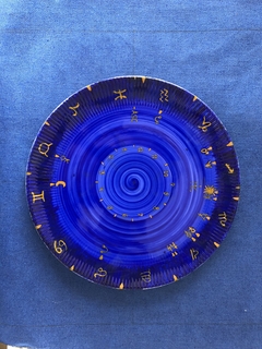 Prato Mapa Astral decorativo na porcelana - 18 cm