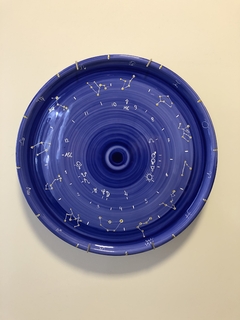 Prato Mapa Astral decorativo na porcelana - 25 cm