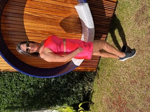 TOP DUPLO + SHORT DUPLO LARANJA NEON