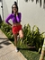 Cropped mangas longas roxo Dália - comprar online