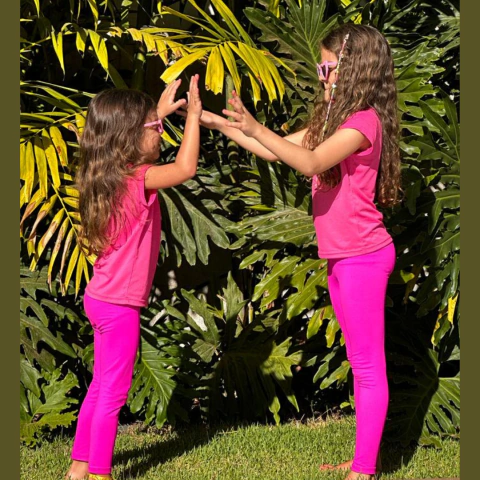 Legging mini rosa