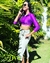 Cropped mangas longas roxo Dália