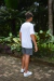 Camiseta masculina branca com listra lateral - loja online