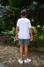 Imagem do Camiseta masculina branca com listra lateral