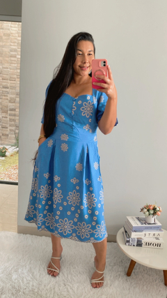 Vestido midi Com bolso lateral