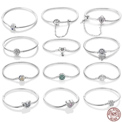 Imagem do Pulseira de prata esterlina 925, 17-20cm