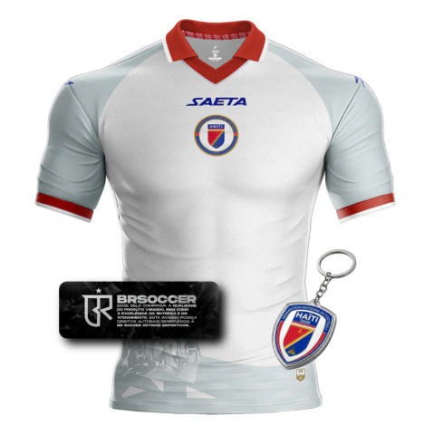 Camisa Haiti II Copa do Mundo 2026 - Torcedor Saeta Masculina - Branca