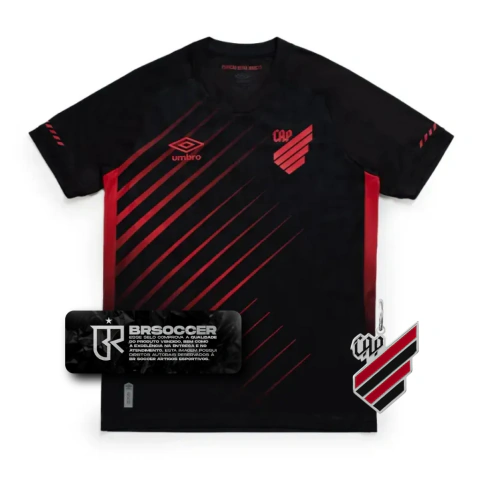Camisa Athletico Paranaense III 26/27 - Torcedor Umbro Masculina - Preta e vermelha