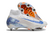 Chuteira Trava Mista Nike Air Zoom Mercurial Superfly 10 Elite - Branca, azul e laranja - comprar online