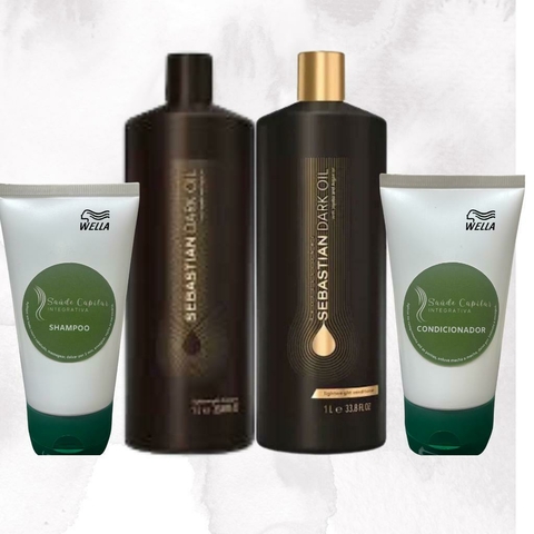 Shampoo e Condicionador Sebastian Dark Oil Fracionados 150ml