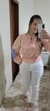 CAMISA SOFISTICADA MANGA PRINCESA BORDADA COM DETALHES EM GUIPIR